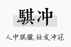 骐冲名字的寓意及含义