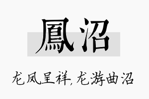 凤沼名字的寓意及含义