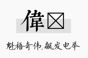 伟飚名字的寓意及含义