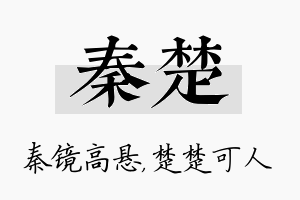 秦楚名字的寓意及含义