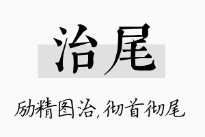 治尾名字的寓意及含义