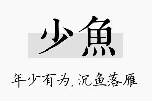 少鱼名字的寓意及含义