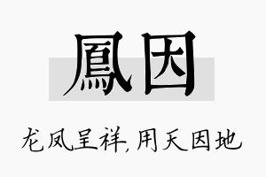 凤因名字的寓意及含义