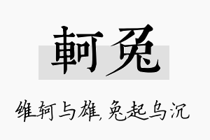 轲兔名字的寓意及含义