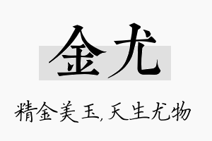 金尤名字的寓意及含义