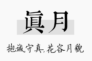 真月名字的寓意及含义