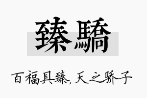 臻骄名字的寓意及含义