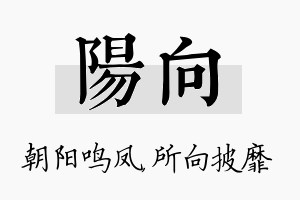 阳向名字的寓意及含义