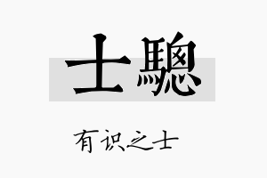 士骢名字的寓意及含义