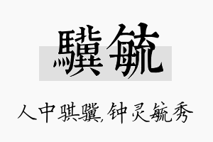 骥毓名字的寓意及含义