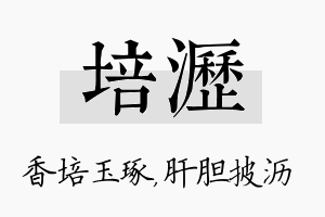 培沥名字的寓意及含义