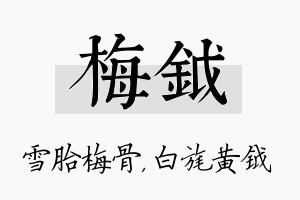 梅钺名字的寓意及含义