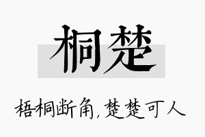 桐楚名字的寓意及含义