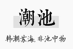 潮池名字的寓意及含义