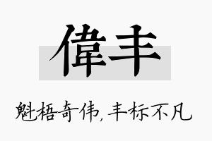 伟丰名字的寓意及含义