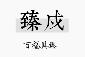 臻戍名字的寓意及含义