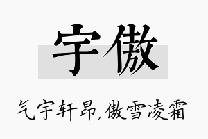 宇傲名字的寓意及含义