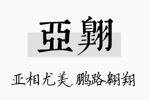 亚翱名字的寓意及含义