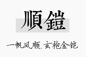 顺铠名字的寓意及含义