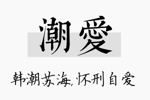 潮爱名字的寓意及含义