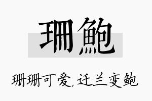 珊鲍名字的寓意及含义