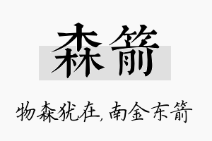 森箭名字的寓意及含义