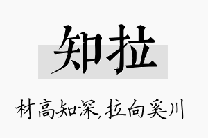 知拉名字的寓意及含义