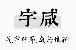 宇咸名字的寓意及含义