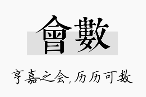 会数名字的寓意及含义