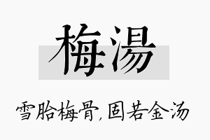 梅汤名字的寓意及含义