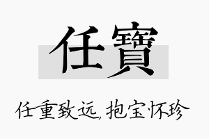 任宝名字的寓意及含义