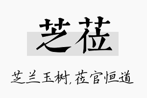 芝莅名字的寓意及含义