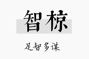 智椋名字的寓意及含义