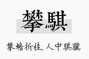 攀骐名字的寓意及含义