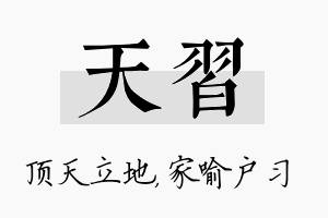 天习名字的寓意及含义