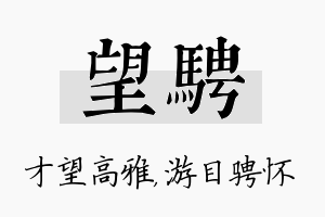 望骋名字的寓意及含义