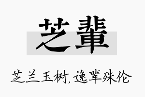 芝辈名字的寓意及含义