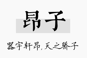 昂子名字的寓意及含义