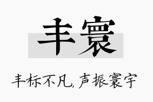 丰寰名字的寓意及含义