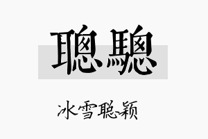 聪骢名字的寓意及含义