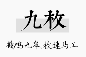 九枚名字的寓意及含义