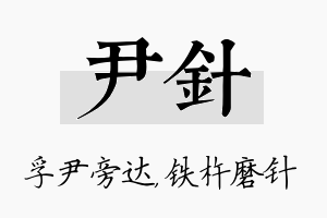 尹针名字的寓意及含义