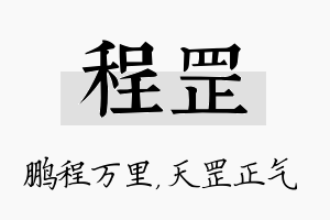 程罡名字的寓意及含义