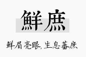 鲜庶名字的寓意及含义