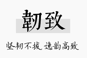 韧致名字的寓意及含义