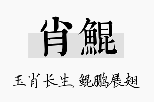 肖鲲名字的寓意及含义