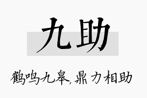 九助名字的寓意及含义