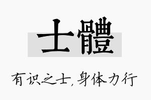 士体名字的寓意及含义