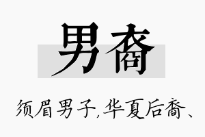 男裔名字的寓意及含义