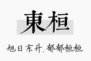 东桓名字的寓意及含义